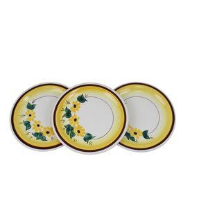 3 Vernon Kilns Brown Eyed Susan Bread Plate Vernonware 93641